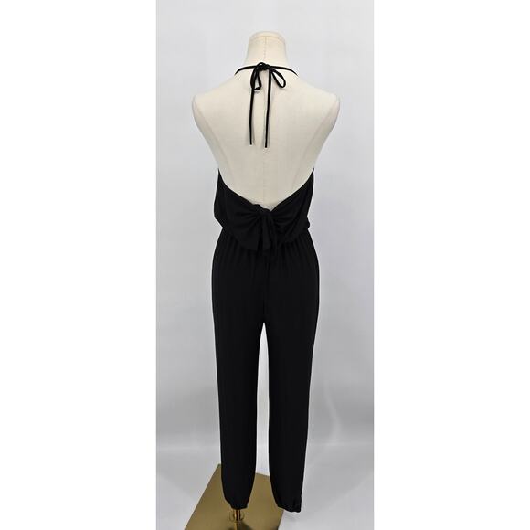 21 Saints Black Tie-Back Halter Jumpsuit - Picture 3 of 5